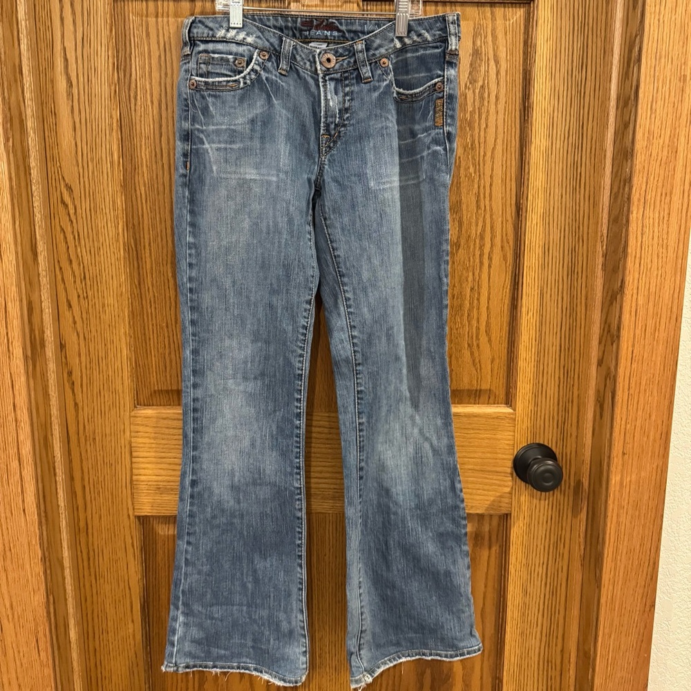 Silver Jeans Co Kaleidoscope Bootcut Jeans 29x33 Distressed